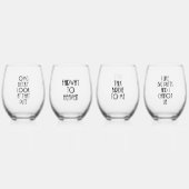 Golf Pun Glass Set Wijnglas Zonder Voet (Voorkant)