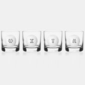 Golf Pun Thema Whisky Glas (Voorkant)