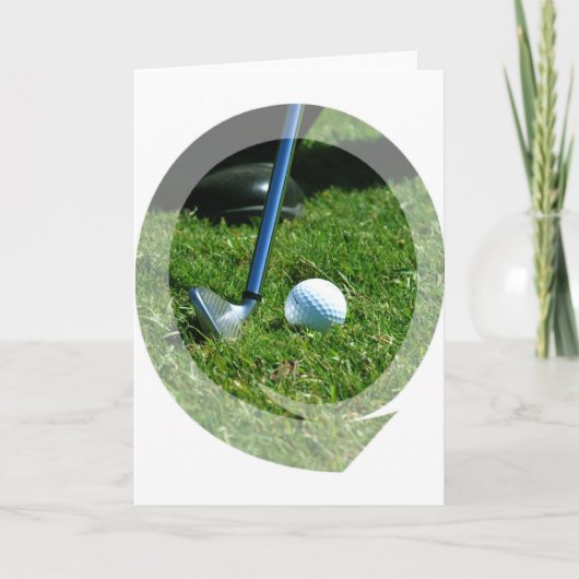 Golf Putt Wenskaart Kaart (Voorkant)