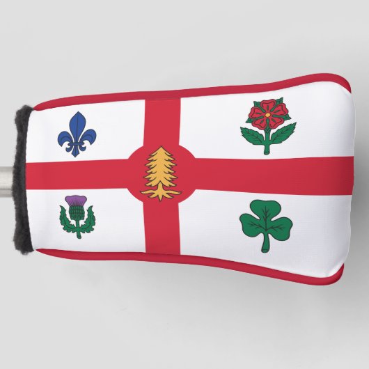 Golf Putter Cover with Flag of Montreal, Canada (Voorkant)