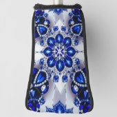 Golf Putter Hoesje met Blauw Wit Kleuren Ontwerp Golfheadcover (Draai 90)