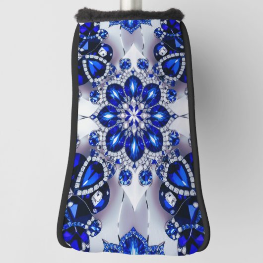 Golf Putter Hoesje met Blauw Wit Kleuren Ontwerp Golfheadcover (Draai 90)