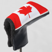 Golf Putter Hoesje met Canadese vlag Golfheadcover (3/4 voorkant)