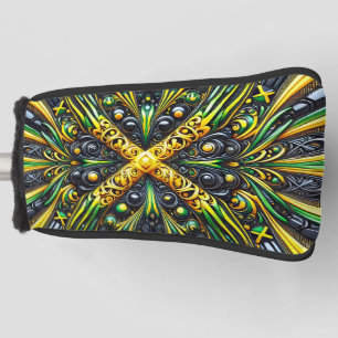 Golf Putter Hoesje met Jamaicaanse kleuren Design Golfheadcover