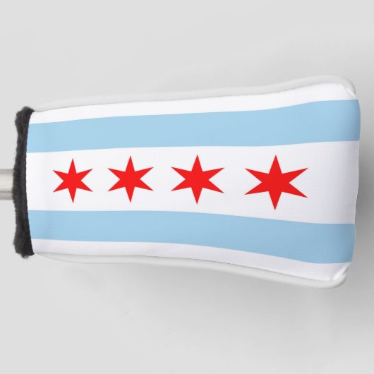 Golf Putter Hoesje met vlag van Chicago, VS Golfheadcover (Voorkant)