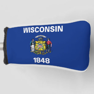 Golf Putter Hoesje met vlag van de staat Wisconsin Golfheadcover