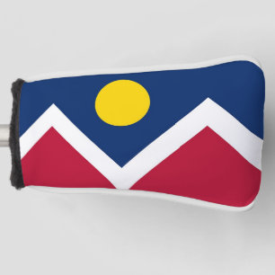 Golf Putter Hoesje met vlag van Denver City, Veren Golfheadcover