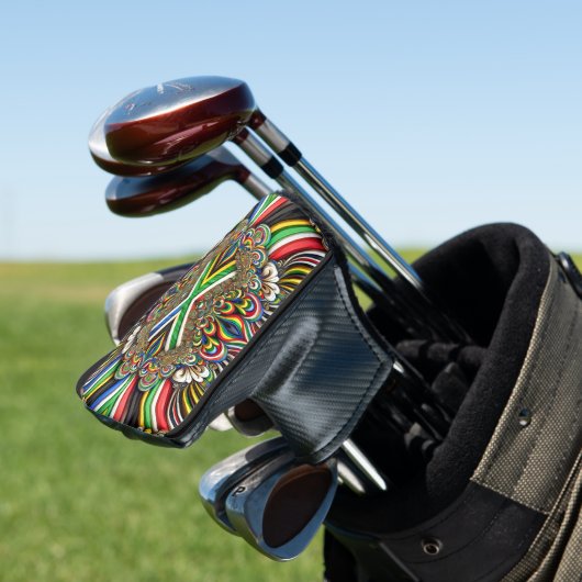 Golf Putter Hoesje met Zuid-Afrikaanse kleuren Des Golfheadcover (Insitu)