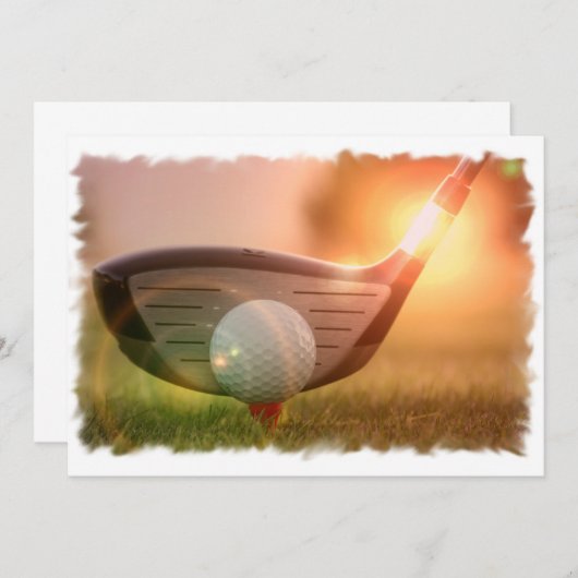 Golf Putter Uitnodiging (Voorkant / Achterkant)