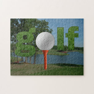 Golf Puzzle Fun Design met bal en T-shirt Legpuzzel