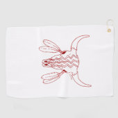 Golf Red Ghost Dance Buffalo ligne blanche serviette de (Horizontal)