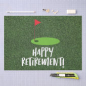 Golf Retire Happy Retirement met golfvlag Tissuepapier (Craft)