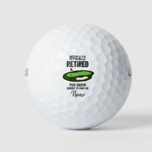 Golf Retirement met vlag op golfbaan golfer Golfballen