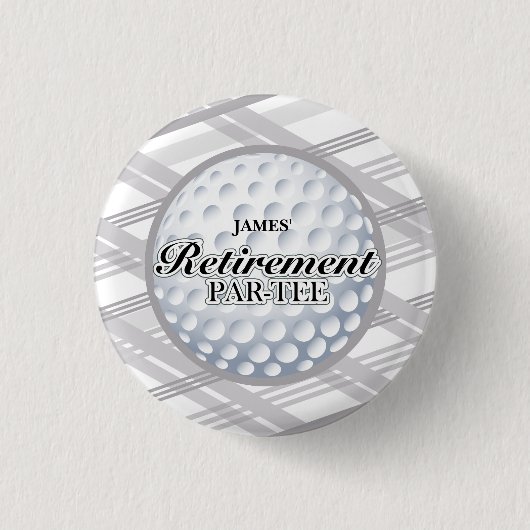 Golf Retirement Party Favor Ronde Button 3,2 Cm (Voorkant)