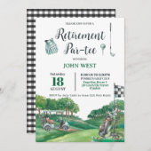 Golf Retirement Party Green Trees Course Kaart (Voorkant / Achterkant)