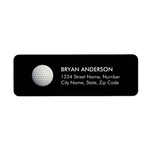 Golf retour adreslabel etiket (Voorkant)