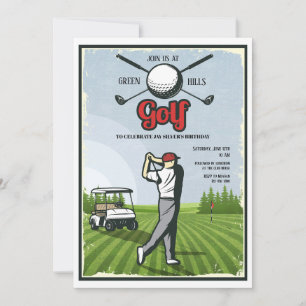 Golf Retro uitnodiging