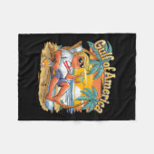 Golf Retro van Amerika Est 2025  strand Vacat Fleece Deken (Voorkant (Horizontaal))