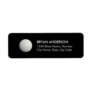 Golf Return-adreslabel Etiket