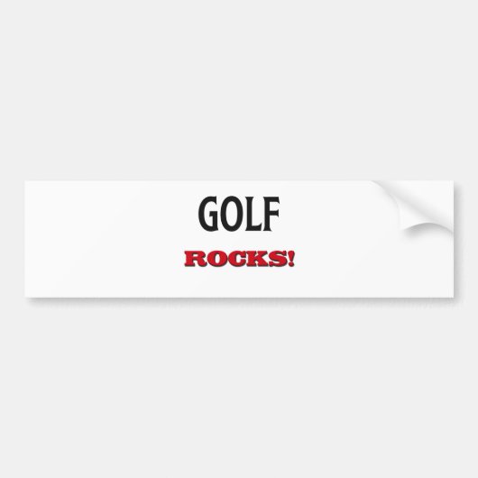 Golf Rocks Bumpersticker (Voorkant)
