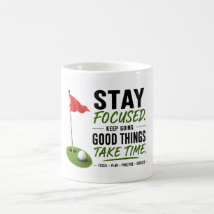 Golf Rode Vlag Golf Lifestyle Typografie Ontwerp Magische Mok