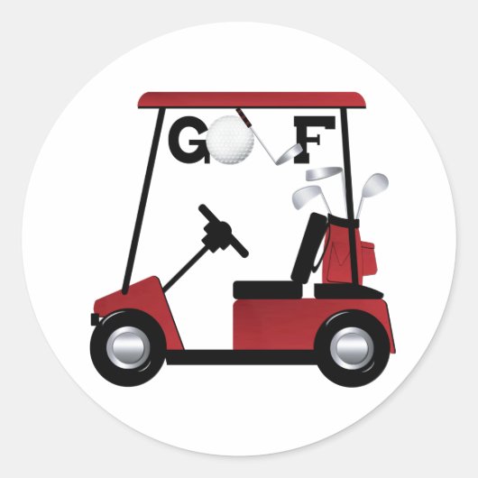 Golf Ronde Sticker (Voorkant)