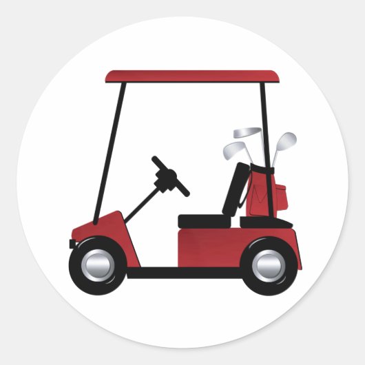 Golf Ronde Sticker (Voorkant)