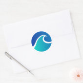 Golf Ronde Sticker (Envelop)