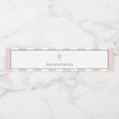 Golf rose Anniversaire bouteille d'eau Étiquettes (Étiquettes simples)