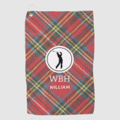 Golf Royal Stewart Tartan Plaid Print, serviette de gol (Devant)