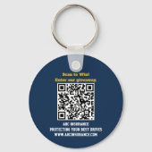 Golf Royalty Aangepaste Sponsor QR Code Sleutelhanger (Achterkant)