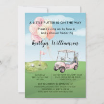 Golf Roze Putter Op Weg Baby Meisje Shower
