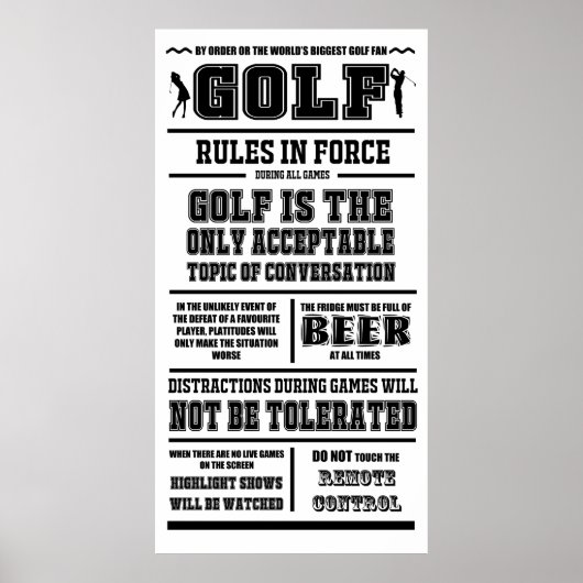 Golf Rules Print (Voorkant)