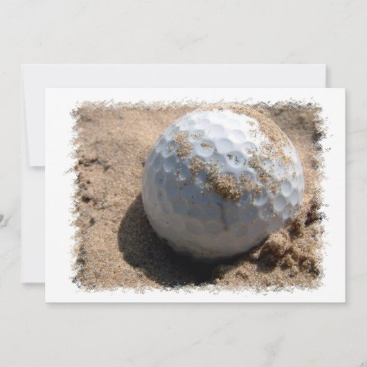 Golf Sand Pit Design Invitation Kaart (Voorkant)