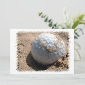 Golf Sand Pit Design Invitation Kaart (Staand voorkant)
