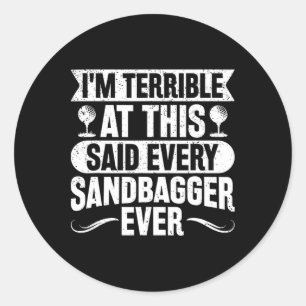 Golf Sandbagger Ronde Sticker