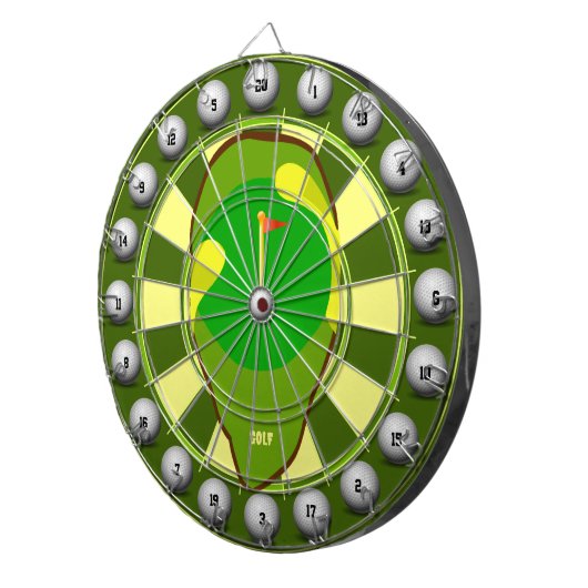 Golf Sandtrap 20 Hole Course Dartbord (Voorkant Rechts)