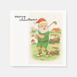 Golf Santa Claus golf Kerstthema Servet
