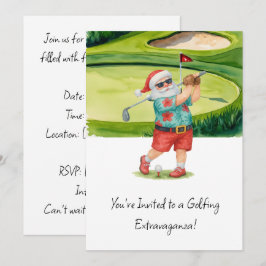 Golf Santa Claus golf Kerstthema Zomer Kaart
