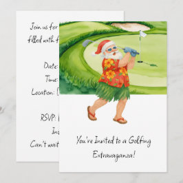 Golf Santa Claus golf Kerstthema Zomer Kaart