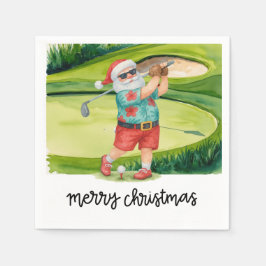 Golf Santa Claus golf Kerstthema Zomer Servet