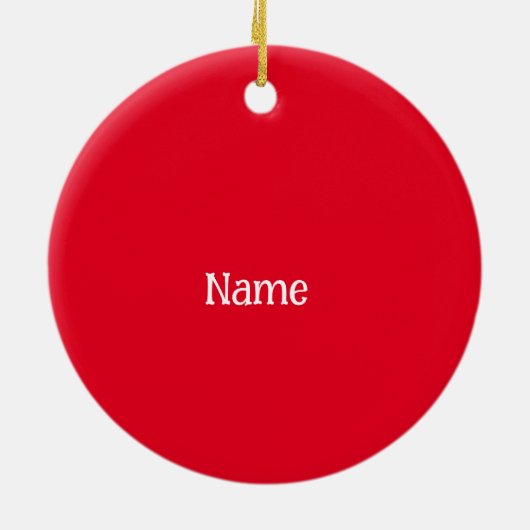 Golf Santa Claus prettige feestdagen Keramisch Ornament (Achterkant)