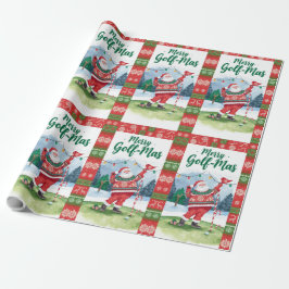 Golf Santa in Ugly Sweater Golfing Merry Golfmas Cadeaupapier
