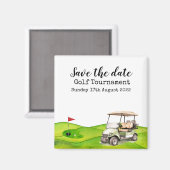 Golf Sauvez la date Golf Tournoi golfer Magnet (Recto/Verso)