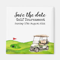 Golf Sauvez la date Golf Tournoi golfer Magnet