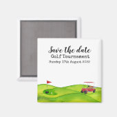 Golf Sauvez la date Golf Tournoi golfer Magnet (Recto/Verso)