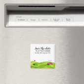 Golf Sauvez la date Golf Tournoi golfer Magnet (In Situ (Lave-vaisselle))