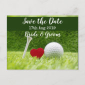 Golf Save the date for bruiloft nodigt Briefkaart  (Voorkant)