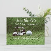 Golf Save the date for golf toernooi with cart (Staand voorkant)