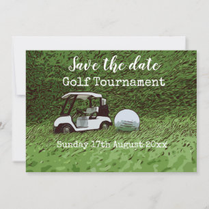 Golf Save the date for golf toernooi with cart